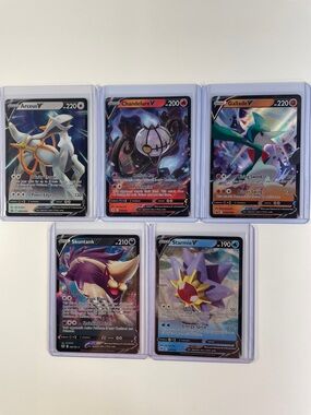 Pokemon V Card Set - Arceus, Chandelure, Gallade, Skuntank & Starmie